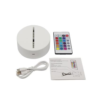 China Hot Sale 3d Screw ABS Lamp Base Touch Switch Led Base For 3 Color Changeable Night Light for sale