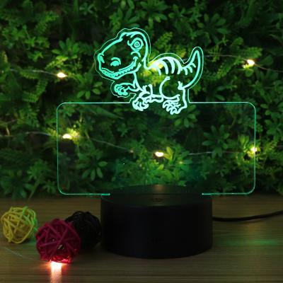 China Wholesale Decoraion DIY 5V Romantic Dinosaur Decor Lamp Wholesale Romantic 3D Colorful Night Light ABS Night Light Lead for sale