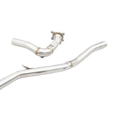 China Decat Stainless Steel Straight Downpipe + Front Pipe Exhaust System Stainless Inner SS304 2017 2.0T for sale