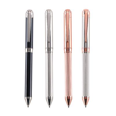 China Multicolor Spin Spin OEM Can Be Custom Logo Metal Ball Point Signature Pen for sale