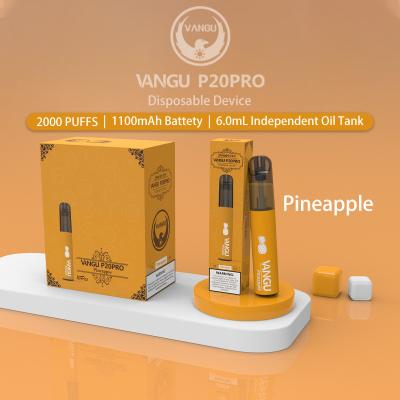 China Mesh Coil Flavored Vaporizer Pen 1100mah Puff Bar 2000 Hits Mini Disposable Pods for sale