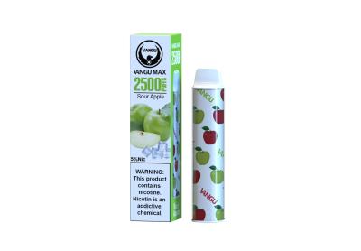 China Sour Apple Disposable Vape Pods 50mg Nicotine 7.0ml Liquid 2500 Puffs for sale