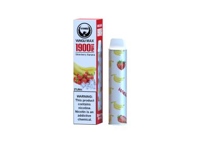 China Unrechargeable 1900Puffs Disposable Vape Device Strawberry Banana Flavor for sale