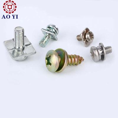 China Others good quality carbon steel square joint sems screws with galvanized for sale