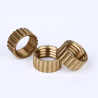 China Automotive Industry Top Quality Knurled Brass Insert Nut With Or Without Collar for sale