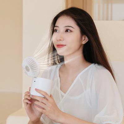 China Hotel Rechargeable Mini Portable Water Spray Rechargeable Air Desktop Mist Small Usb Cooler Fan for sale