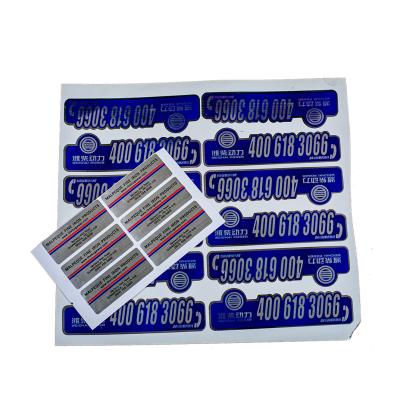 China Manufacturers Wholesale Wire Drawing Label Silver Waterproof Brushed Labels Metal Like Sticker for sale