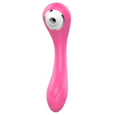 China 20 Frequency Vibration Mode 7 Frequency Sucking Electric Clitoral Sucking Clit Stimulator Double Heads New Design Fashion Silicone Massage G Spot Vibrator Sucker Vibrator For Women for sale