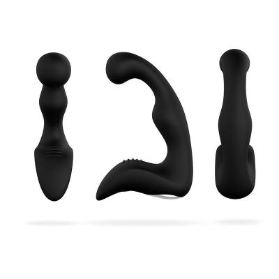 China Wholesale Anal Massager Adult Unisex Anal Toys Prostate Plug Butt Plug Silicone Black USB Rechargeable Vibrator for sale