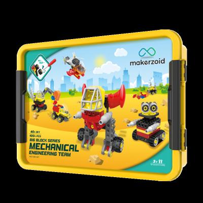 China Toy Makerzoid Big Building Blocks Mechanical Industry Team Building Blocks For Kids, STEM Building Blocks Sets Kids Toys for sale