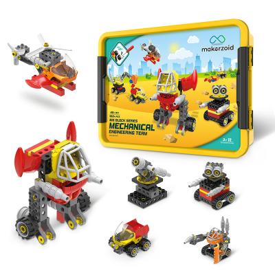 China Toy Makerzoid Big Building Blocks Mechanical Industry Team Building Blocks For Kids , BEND Building Block Toys Set for sale