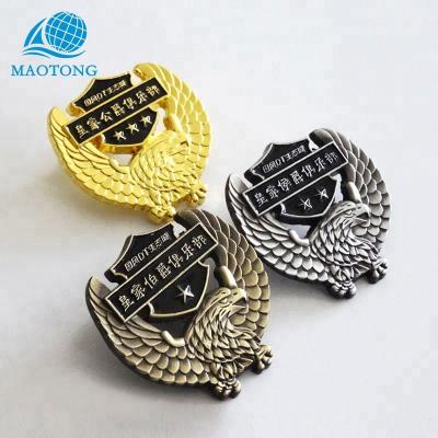 China Europe China 2019 supply cheap custom antique silver gold eagle lapel pin badges metal butterfly clutch club logo badge for sale