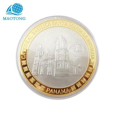 China Professional China Europe Metal Cheap Custom Regional Gold And Silver Plated Souvenir Coin Maker Double Plating Coin for sale