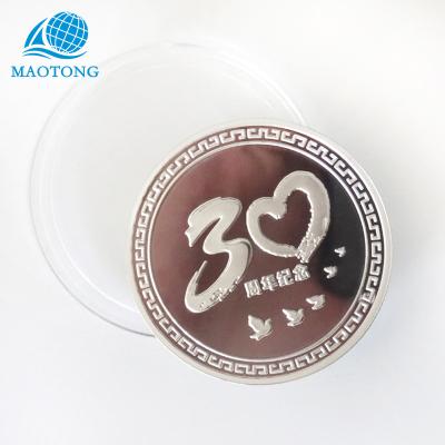 China China AG 999 Silver Coin Souvenir Metal Challenge Coin Customs Fine Customs Fine Die Forging Pure Sterling Silver Coins With Logo for sale