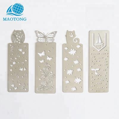 China Custom Silver Plated Different Type China Animal Hollow Out Flat Metal Bookmark Exquisite Bookmarks for sale