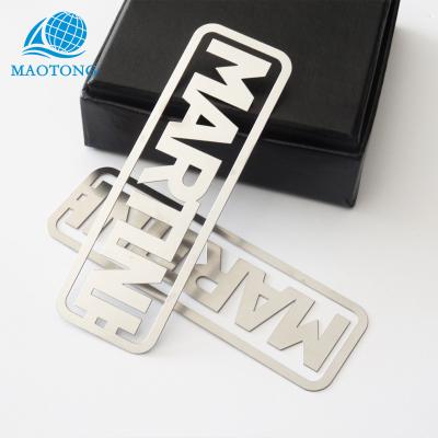 China China Wholesale Cheap Simple Custom Style Alphabet Stainless Steel Hollowed-out Bookmark for sale