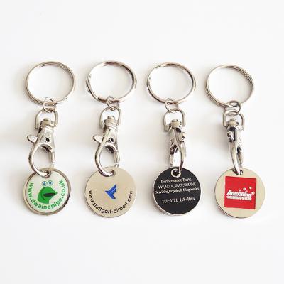 China Promotion Custom Token Coin Key Chain, Shopping Coin Trolley Custom, Custom Shopping Cart Trolley Token Key Chain for sale