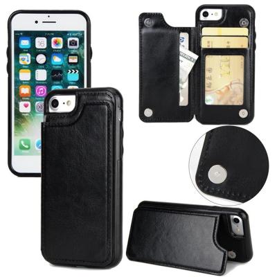 China iPhone XS Wallet Case,Premium PU Leather Kickstand Double Magnetic Clasp Back Cover For iPhone 5/6/7/8/X/XS/XS MAX for sale