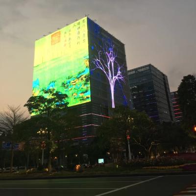 China Buildings Display Transparent Led Display RGB Transparent Flexible Led Transparent Led Display for sale