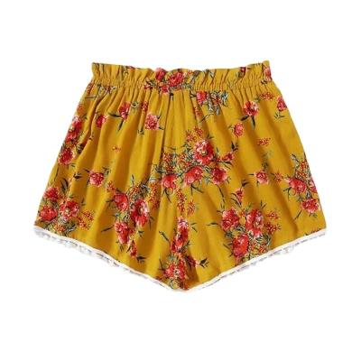 China Pretty And Colorful Viable High Quality Floral Print Womens Custom Shorts for sale