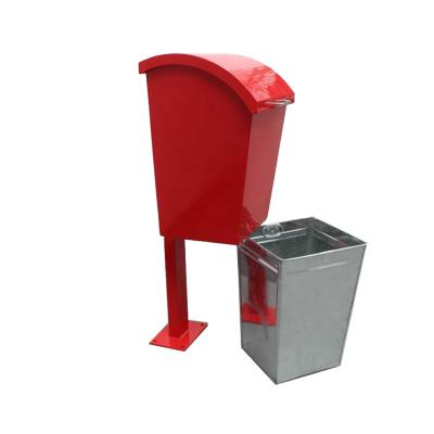 China Outdoor Metal Dog Waste Bin , Pet Trash Can Waterproof Rustproof for sale