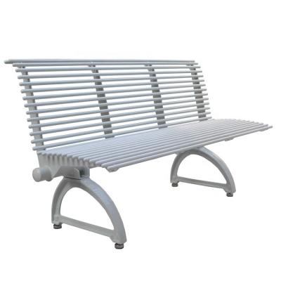 China Custom Mild Steel Outdoor Metal Benches With Sandblasting Zinc Spraying Finish for sale