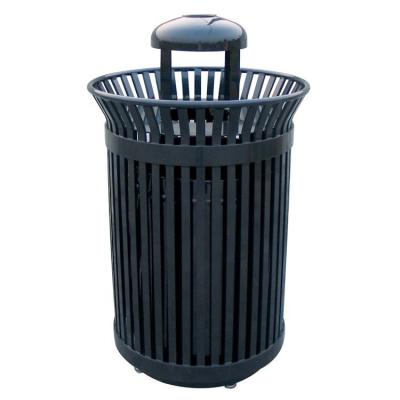 China Commercial Cigarette Trash Bin , Polyester Powder Coated Steel Ashtray Bin for sale