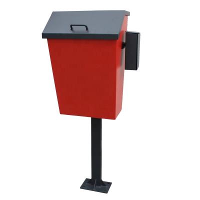 China Rectangular Dog Waste Bin , Surface Mounted Pet Waste Trash Can ODM for sale