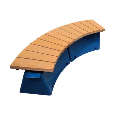 中国 Curved Backless Outdoor Recycled Plastic Benches For Garden Tree 販売のため