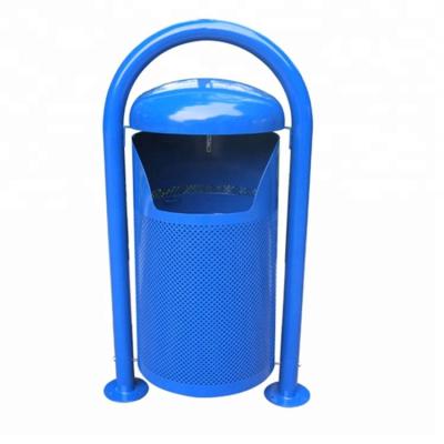 Chine Environnemental 32 gallons poubelles pour les ordures Perforé en acier parement à vendre