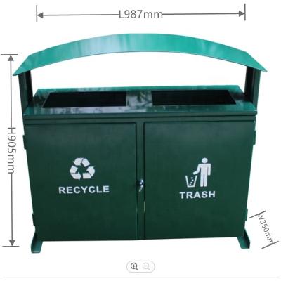 Chine Recyclage de poubelles commerciales extérieures en acier doux à vendre