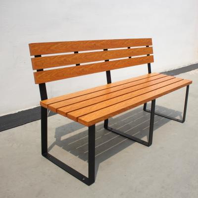 China Street Furniture Metal Seating Bench Wood Grain Aluminum Commercial Long Garden Bench for sale