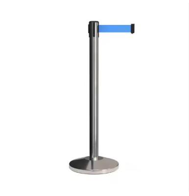 China Crowd Control Barrier Posts With Retractable Belt , Event Queue Column Stand for sale