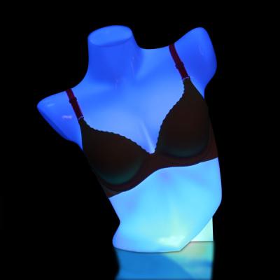 China New Arrival Plus Size Female Bra Torso Led Light Mannequin For Sale for sale