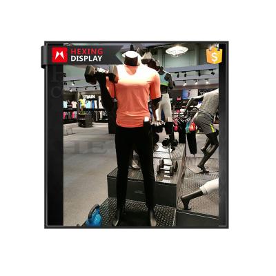 China 2021 High Quality Good Quality Plus Size Fiberglass Full Body Dummy Display Body Dumbbells Poses Female Mannequins for sale