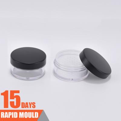 China Manufacture OEM Cosmetic Injection Mold Mold Cosmetic Empty Makeup Powder Plastic Jars With Lids for sale