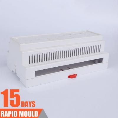 China OEM Plastic Guideway Box Electric Injection Plastic Shell Cover Housing Mount Mold for sale