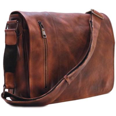 China Men's Distressed Full Grain Leather Messenger Bag, Leather Bag, Cross Body Bag, Briefcase for sale