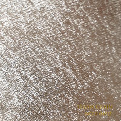 China Eco Friendly Metallic Coated Packaging Paper Oil Proof With Straw Grain for sale