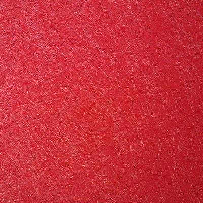 China embossed leather paper for book binding waterproof with Red straw pattern for sale