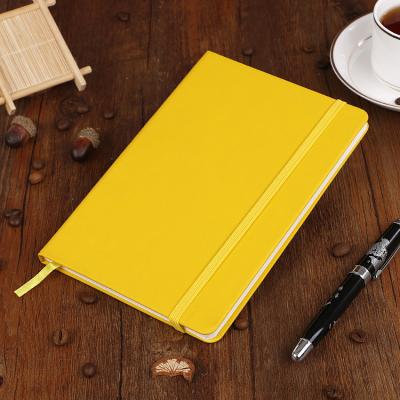 China A5 Custom Elastic Strap Office Business Notepad Pu Diário Criativo do Estudante Amarelo à venda