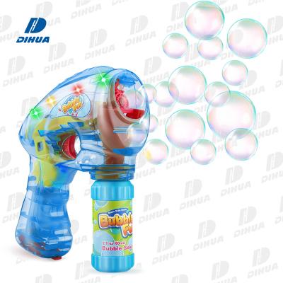 China Light Up Bubble Gun With LED Light Up With Non-Toxic Bubble Water Solution For Kids Outdoor Summer Very Suitable For Even Play for sale