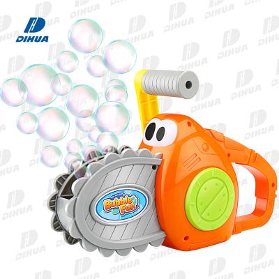 China Perfectly sized low noise motor cartoon chainsaw for little hands, handheld bubble blower machine for kids, you can also pretend play and teach it for sale