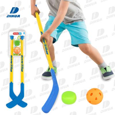 China Colorful Sports Toys Set Outdoor Ice Hockey Toy Set With Stick And Ball Kids Hockey Game Sports And Fitness Toys for sale