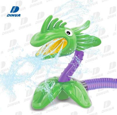 China Plastic Water Jet Sprinkler Backyard Sprinkler Toy For Summer Corpse Flower Green Water Splash Squirters Toy Outdoor Toy For Kids for sale