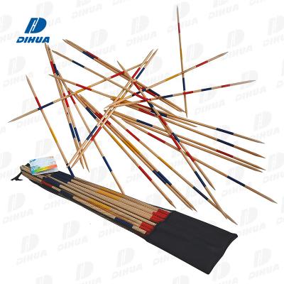 China Mikado Wooden Wood Pick Up Sticks Traditional Game Pick Up Educational Outdoor Game Pick Up Sticks Set Classic Family Multiplayer Game for sale