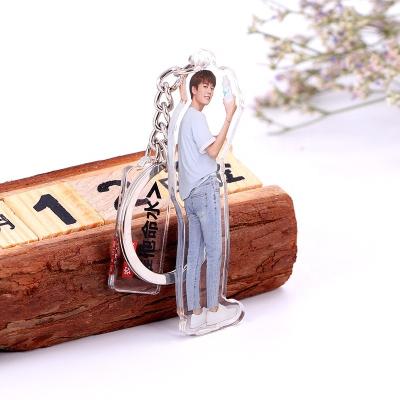 China Fashional Keepsake Gifts Acrylic Custom Cute Clear Transparent Plastic Anime Charm Key Chain for sale