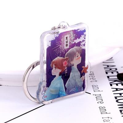 China Wholesale Fashional Souvenir Gifts Customized Logo Anime Clear Printed Acrylic Key Chain Factory Made Custom Cute for sale