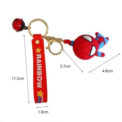 China Backpack Pendant Decor Avengers Spiderman Captain America Key Chain Anime Marvel Key Chain for sale