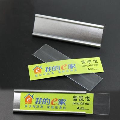 China Gold or Silver Metal Security Pin Name Badge Reusable Pin Wholesale Aluminum Alloy Business Identification Employees for sale